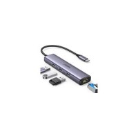 UGREEN USB-C TO 3*USB3.0 HUB + RJ45 ETHERNET ADAPTER 60600