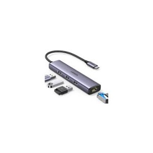 UGREEN USB-C TO 3*USB3.0 HUB + RJ45 ETHERNET ADAPTER 60600