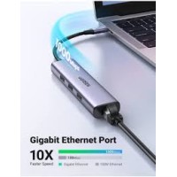 UGREEN USB-C TO 3*USB3.0 HUB + RJ45 ETHERNET ADAPTER 60600