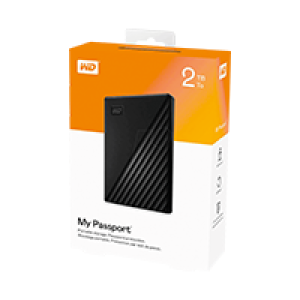 WD 2TB Black My Passport Portable External Hard Drive - USB 3.0